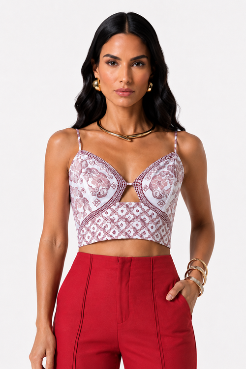 Carregar imagem 1 na visualização da galeria. Blusa Cropped Com Vazado