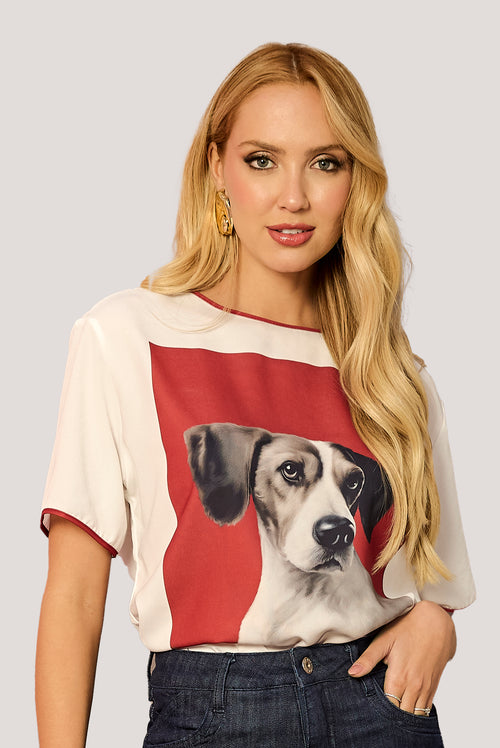 Carregar imagem 4 na visualização da galeria. Blusa Baby Look Com Vieses Contrastantes