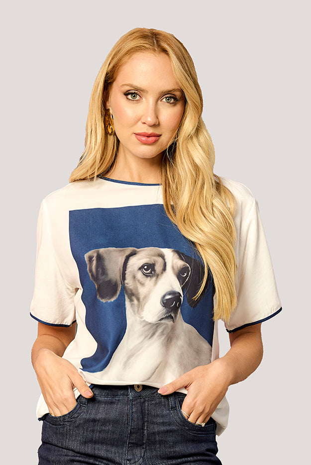Blusa Baby Look Com Vieses Contrastantes