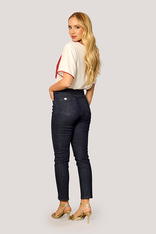 Carregar imagem 5 na visualização da galeria. Blusa Baby Look Com Vieses Contrastantes