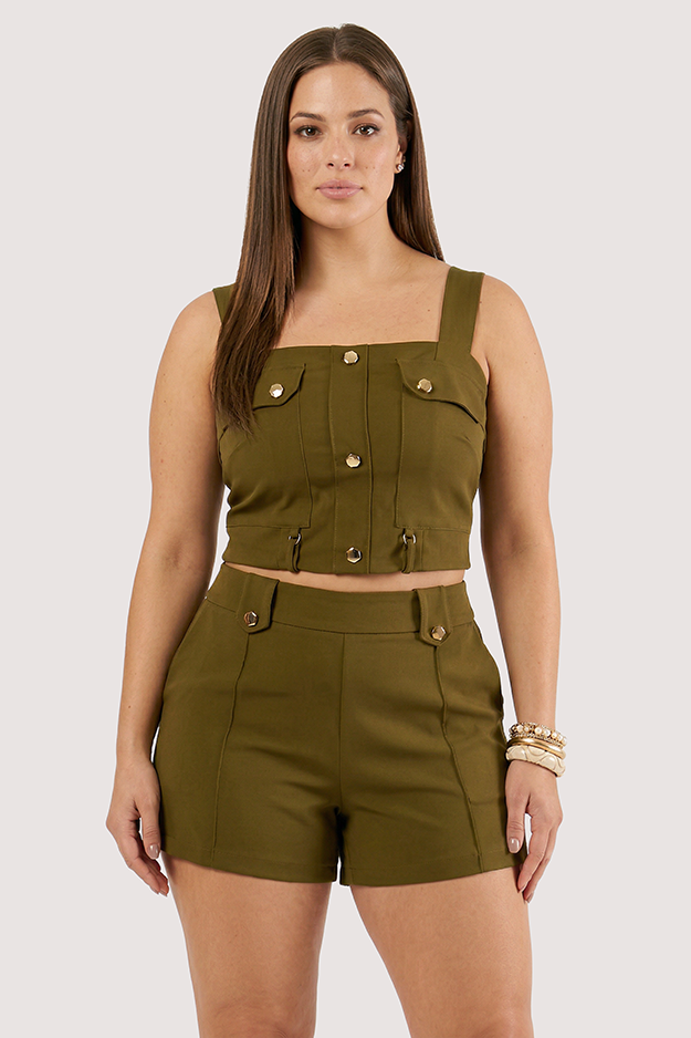 Conjunto Alfaiataria Com Bolsos Aplicados