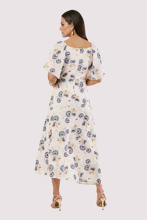 Carregar imagem 3 na visualização da galeria. Vestido Midi Boho Flower