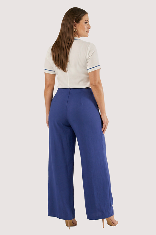 Carregar imagem 2 na visualização da galeria. Calça Pantalona com Cós Diferenciado