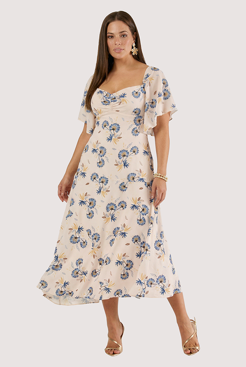 Carregar imagem 1 na visualização da galeria. Vestido Midi Boho Flower