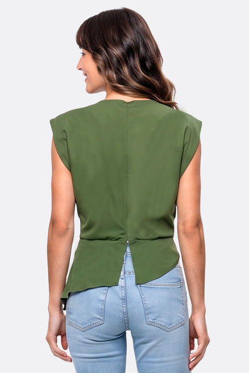 Carregar imagem 3 na visualização da galeria. Blusa Assimetrica Com Pregas