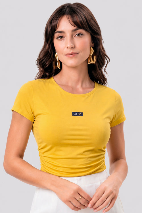 Carregar imagem 4 na visualização da galeria. Blusa Baby Look Com Franzidos
