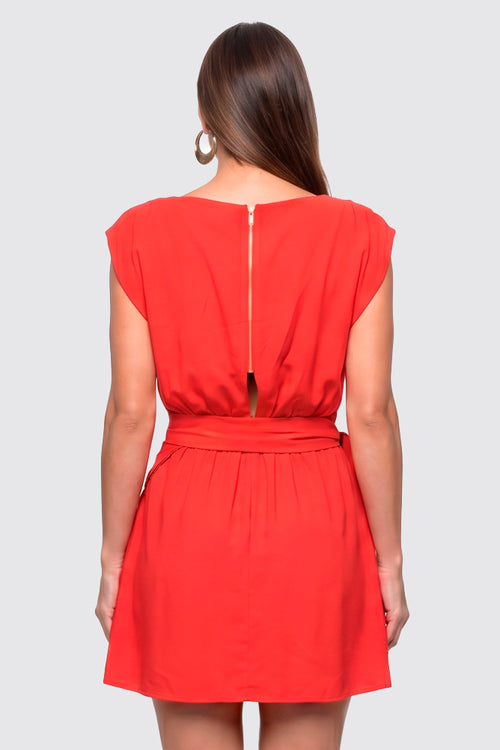 Carregar imagem 3 na visualização da galeria. Vestido Curto Com Lenco