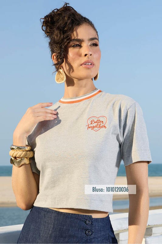 Blusa Tshirt Cropped Better Together