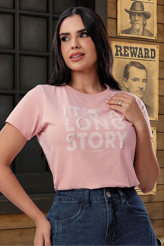 Blusa Tshirt Rose Lettering