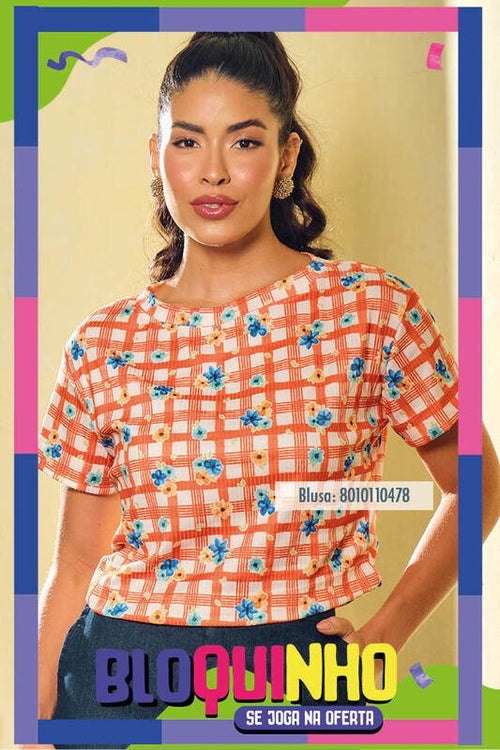Carregar imagem 3 na visualização da galeria. Blusa Baby Ampla  Quadrada