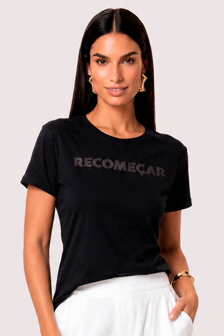 Blusa Tshirt Maria Da Penha Recomecar