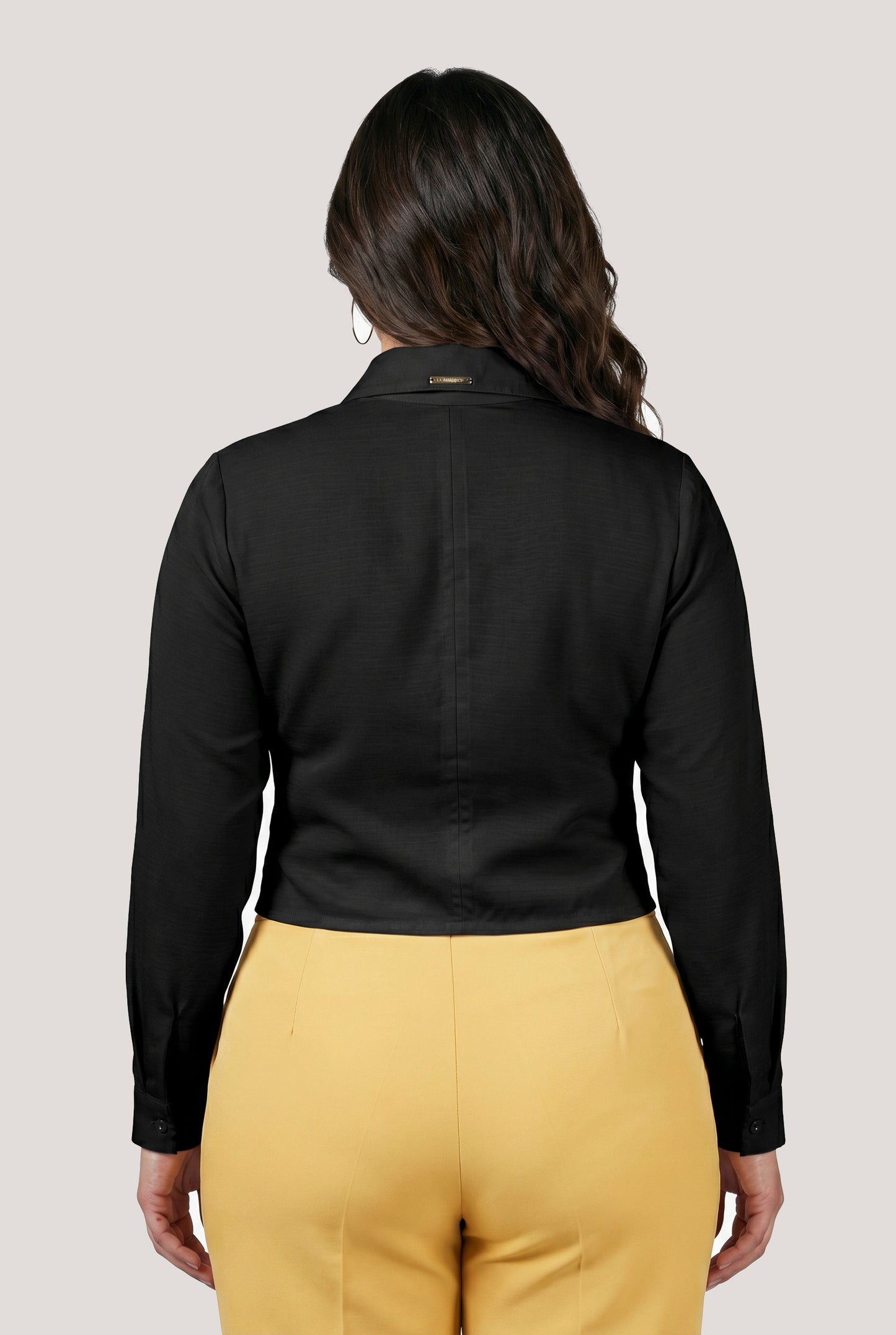 Blusa Manga Longa Com Bico Rendado