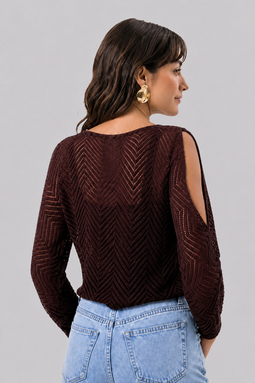 Carregar imagem 2 na visualização da galeria. Blusa Com Abertura Nas Mangas