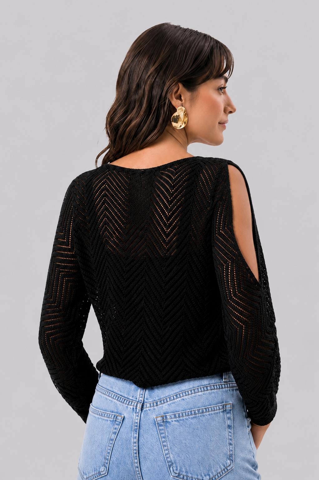 Blusa Com Abertura Nas Mangas
